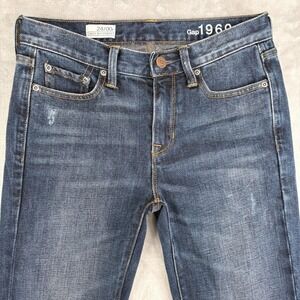 Gap Jeans Womens 24/00r (Fits 27x28) Blue Sexy Boyfriend 1969 Distressed Relaxed